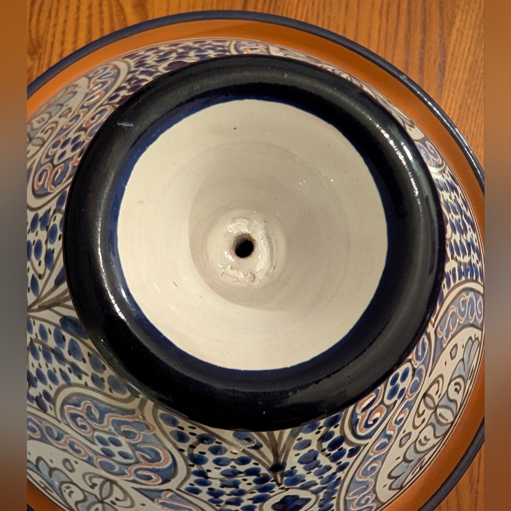 Williams Sonoma Handcrafted Blue/White Tunisian Tagine - Picture 9 of 11